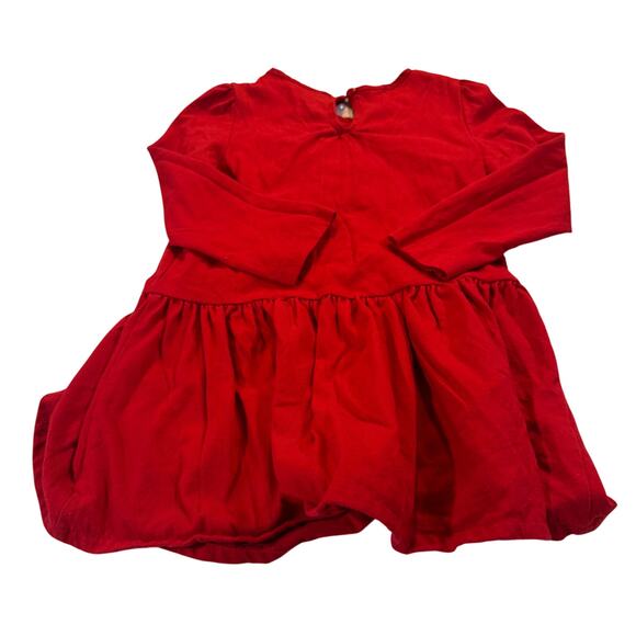 Baby Gap Toddler Girl 3T Holiday Red Long Sleeve Dress - Picture 2 of 5